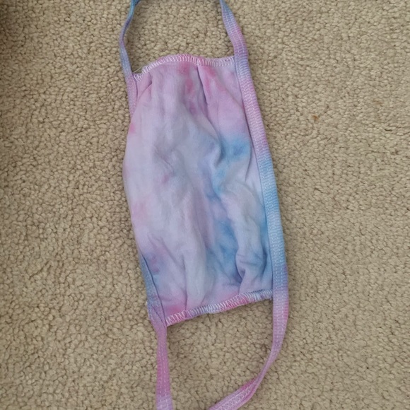 NWT pink & blue tie dye handmade fabric face mask - Picture 12 of 13